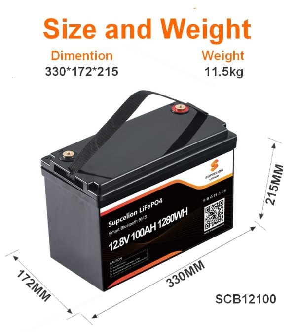 Supcelion 12.8V 100Ah LiFePO4  Lithium Battery with Smart Bluetooth BMS - FREE SHIPPING SCB12100 - Image 4